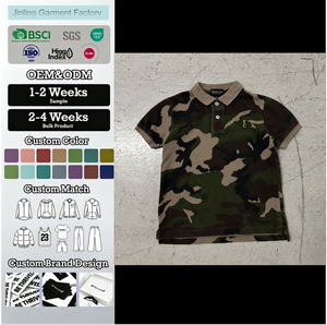 Chemises de camouflage OEM pour hommes 350 g/m² Camouflage Bottomland Impression intégrale en sérigraphie <span class=keywords><strong>Polo</strong></span> Sport Personnalisé Camisas Hombre Magliette Ricamo - Product Image 1