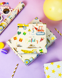 Cartoon <b>pattern</b> children's birthday gift wrapping <b>paper</b> cartoon car gift wrapping <b>paper</b> customizable wrapping <b>paper</b> - Product Image 4