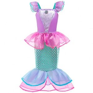 Costume de princesse Ariel pour filles, petite sirène, pour Halloween, Noël, carnaval, fête d'anniversaire, tenue de fête à thème de film télévisé - Product Image 4