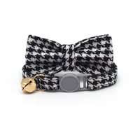 Collier pour chat de style Instagram, minimaliste, multicolore, à carreaux, avec nœud décoratif, boucle de sécurité à dégagement rapide et clochette – Fournitures pour animaux de compagnie OEM ODM