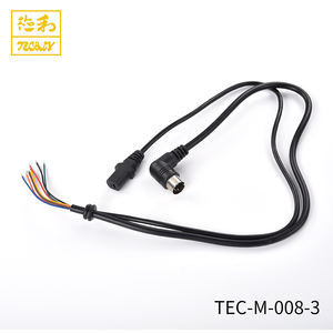 2464 22Awg 6Core Black PVC Molding Din 5P Male Plug 2 Core Black Molding DC Power <b>Cable</b> Assembly Competitive Electrical <b>Wire</b> - Product Image 3
