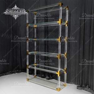 Meubles de mariage en bois massif de style moderne vitrine de fête en verre à <span class=keywords><strong>vin</strong></span> en acier inoxydable avec matériau acrylique onirique - Product Image 3