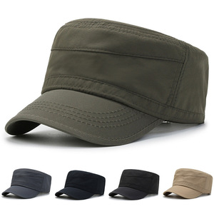 Men's <b>Flat</b> Cap Breathable Quick Dry Sun Protection Outdoor Casual <b>Hat</b> Military Green Khaki Black Navy Blue Gray Polyester - Product Image 1