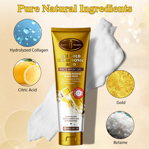 Gel Limpiador Facial Profundo del Fabricante, Iluminador e Hidratante con Oro, Ácido Hialurónico y Colágeno para Adultos, 100 ml - Product Image 4