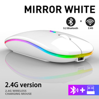 Nouvelle souris sans fil avec lumière rvb Rechargeable par USB pour ordinateur portable PC Macbook 2.4GHz souris de jeu
