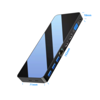 Hub USB-C 12-en-1 double 4K HDTV VGA 1080P 3 USB-A 3.0 100W PD SD/TF lecteur de carte Gigabit LAN Audio Hub pour un transfert de données efficace