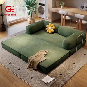 โซฟาเบดแบบปรับนอนได้หุ้มผ้าบุแบบอัดแน่น สำหรับใช้ในห้องนั่งเล่นที่บ้าน เฟอร์นิเจอร์สำหรับอพาร์ทเมนต์ และบ้านสำเร็จรูป - Product Image 3