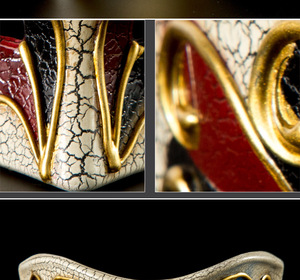 Máscara de Mascarada Máscara de Venecia <span class=keywords><strong>pintada</strong></span> de media <span class=keywords><strong>cara</strong></span> Máscaras de fiesta de baile de cabeza plana para Halloween Cosplay <span class=keywords><strong>Carnaval</strong></span> - Product Image 6