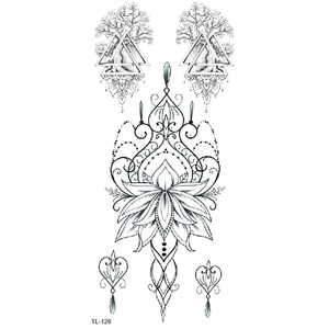 BXTAT Stickers tatuaggio temporaneo durevole carta giorno notte gufo <span class=keywords><strong>lupo</strong></span> farfalla candela pterosauro volo del corpo dell'ala zucca di Buddha - Product Image 2