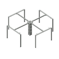 BERSON table de bureau pour ordinateur de lecture, pas cher, pied de table en forme de croix, cadre à 4 sièges