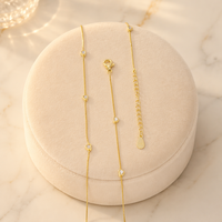Collier chaîne à maillons en zircon en forme de cœur multi-coquillages plaqué or 18 carats, design classique et raffiné, bijou délicat et minimaliste pour fiançailles et mariage