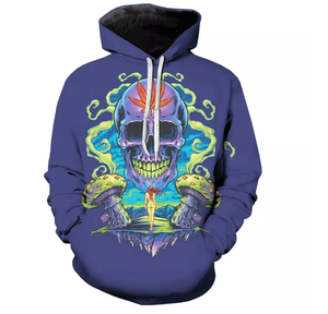 Men's 3D Printed Weed Leaf Hoodie - Oversized Pullover Sweatshirt With Pocket (Style FY-9, Size L)