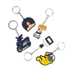 PVC mou fait sur commande Keychains de PVC chaînes principales/2D/3D PVC Keychains en caoutchouc avec le logo adapté aux besoins du client - Product Image 1