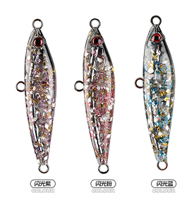 Leurre de pêche dur OEM personnalisé 7cm 17g, type crayon coulant, avec paillettes laser, corps en résine durable, longue portée, <span class=keywords><strong>pour</strong></span> achigan et <span class=keywords><strong>truite</strong></span> - Product Image 6
