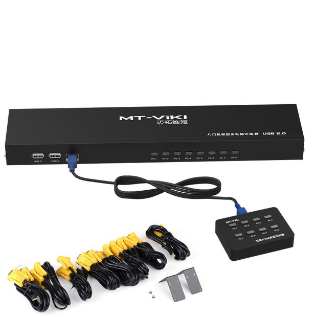 KVM переключатель 8-портовый компьютера 19 дюймов стойку USB дисплей сенсорный экран акционерной мульти-компьютер VGA коммутатор 8-In 1-Out