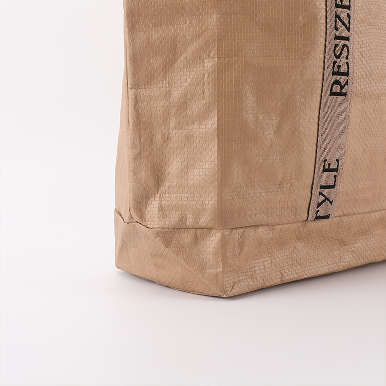 Wholesale Custom Logo Reusable Morandi color pp woven bag foldable shopping bag with inner pocket
