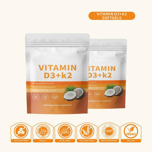 OEM özel etiket sağlık gıda takviyesi 300 sayısı <span class=keywords><strong>Vitamin</strong></span> D3 + K2 yumuşak jel kapsüller yetişkin gençler Vegan 100% destekleyen kemik - Product Image 2