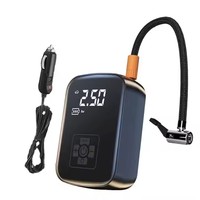 NCFKOS Gonfleur de pneus filaire 12V 150 PSI Mini pompe à air portable Compresseur de pression électrique Gonfleur de pneus numérique pour voiture