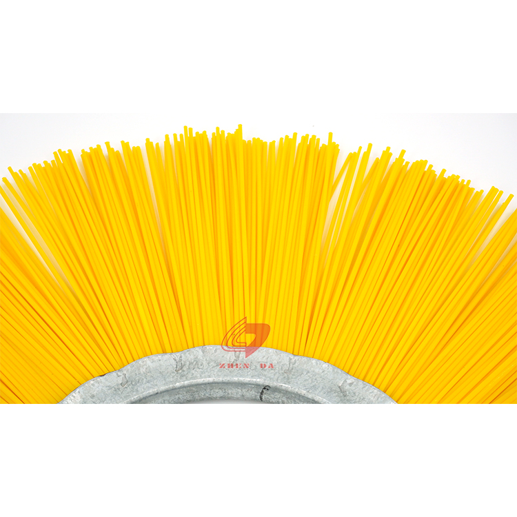 Zhenda Hot-salling PP Material CAT Sweeper Flat Wafer Brush For Snow Cleaning