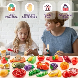 63 Uds. <span class=keywords><strong>Para</strong></span> niños, juego <span class=keywords><strong>de</strong></span> simulación, juguete <span class=keywords><strong>para</strong></span> cortar comida, cocina divertida, corte <span class=keywords><strong>de</strong></span> comida, <span class=keywords><strong>Pizza</strong></span>, frutas, verduras, accesorios, juego con bolsa <span class=keywords><strong>de</strong></span> almacenamiento - Product Image 2