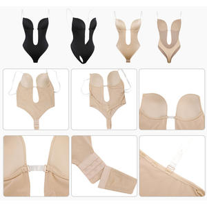 Gaine amincissante de haute qualité en gros, contrôle moyen, sans couture, antibactérienne, en nylon et élasthanne respirant, sans dos, effet push-up - Product Image 3