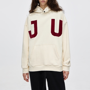 Sudadera con Capucha Unisex de Algodón con Logotipo Personalizado de Moda Urbana, Nueva Colección al por Mayor, Estilo Holgado, Forrada, para Invierno, Lisa, Teñida, para Hombre - Product Image 1
