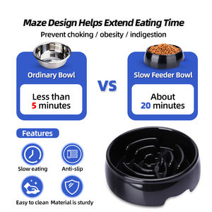 Comedouro Lento para Animais de Estimação Durável que Promove a Alimentação Mais Lenta com Tigela <span class=keywords><strong>Anti</strong></span>-Gulping - Product Image 2