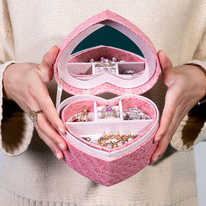 FADELI-pendientes pequeños de cuero sintético para mujer y niña, caja de joyería de viaje, organizador de joyería - Product Image 1