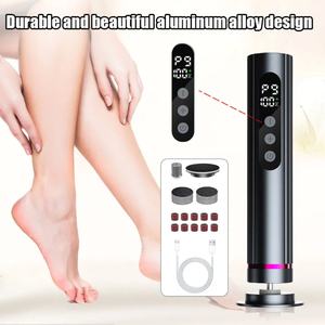 Lime à pieds électrique 2-en-1 avec logo personnalisé, 9 vitesses réglables, rechargeable par USB, pour le soin des pieds - Product Image 3