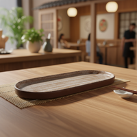 Hete Aanbieding Onbreekbare 11,3 Inch Bruine Melamine Lange Restaurantbord