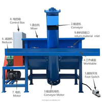 Nouvelle machine à mélanger le substrat de compost et d'engrais horizontale 1000KG 2000L, mélangeur de substrat pour champignons, mélangeur de terre multifonctionnel à ruban