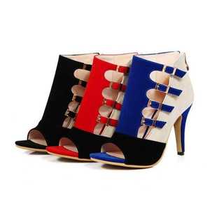 2024 <span class=keywords><strong>sandali</strong></span> con <span class=keywords><strong>tacco</strong></span> <span class=keywords><strong>alto</strong></span> da donna del commercio estero nuovi colori abbinati fibbia per cintura scarpe a bocca di pesce di grandi dimensioni - Product Image 3