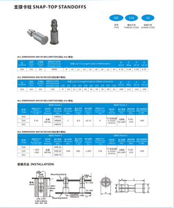 ขายส่งจากโรงงาน สกรูสแตนเลสแบบ Snap-Top Standoffs SSA <span class=keywords><strong>SSS</strong></span> SSC สำหรับอุตสาหกรรมแผ่นโลหะ ตู้อิเล็กทรอนิกส์ และแผงวงจรพิมพ์ - Product Image 2