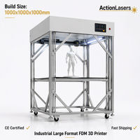 Imprimante 3D FDM grand format ActionLasers, panneau de commande intuitif, roulettes verrouillables, déplacement facile