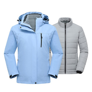 Chaqueta de esquí impermeable 3 en 1 de alta calidad para <span class=keywords><strong>mujer</strong></span>, abrigo de nieve de invierno a prueba de viento, chaquetas al aire libre para snowboard, impermeable cálido - Product Image 3