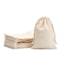 Pochette pour cordon de tirage en gros bon marché toile de coton naturel sac à cordon anti-poussière promotionnel personnalisé Pack sac avec logo