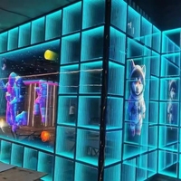 Miroir lumineux LED rectangulaire Miroir néon RGB pour décoration Miroir infini 3D