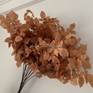 B-504 Foglie Artificiali di Seta Arancioni Grandi ed Economiche all'Ingrosso, Fiori Artificiali per Pareti, Piante per Matrimoni, Foglie Autunnali - Product Image 5