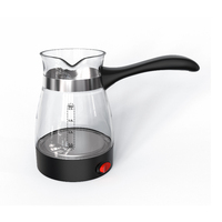 Bouilloire Électrique Pliable Pratique en Verre Anti-Ébullition à Sec 0,5 Litre Portable avec Arrêt Automatique et Rotation à 360 Degrés