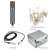 Microphone de Studio Condensateur XLR Professionnel à Grand Diaphragme pour Enregistrement, Polaire Cardioïde en Métal et Plastique pour Streaming en Direct et Voix