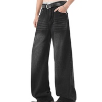 Jean Cargo en Denim Noir pour Homme – Meilleur Rapport Qualité-Prix, Coupe Ample avec Effet Délavé et Décoration de Trous, Idéal Toutes Saisons