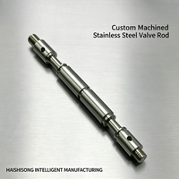 Tige de vanne en acier inoxydable duplex F51 sur mesure, usinée CNC, axe non standard pour pièces de vanne pétrochimique