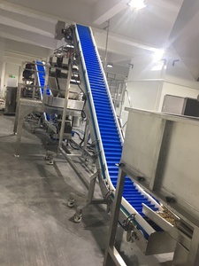 Kolay su temiz eğimli bant konveyör gıda sınıfı mavi PU bant konveyör toplu gıda konveyör için - Product Image 6