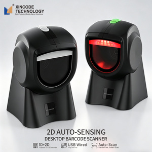 Scanner di Codici a Barre da Tavolo Xincode Handsfree 2D QR con Cavo USB, Scansione Automatica, Lettore di Codici a Barre Omnidirezionale Verticale - Product Image 1