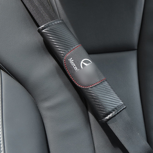 Factory Car Styling <b>Seat</b> <b>Belt</b> <b>Cover</b> Leather Seatbelt Shoulder Strap Protector Pads for Car Logo Car Accessories Custom logo - Product Image 4