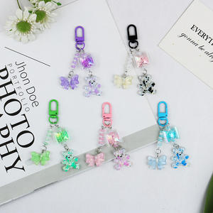 Mengda resina creativa lindo <span class=keywords><strong>dictador</strong></span> caramelo arco oso llavero colgante paquete decoración colgante para llaves de coche y teléfono móvil - Product Image 3