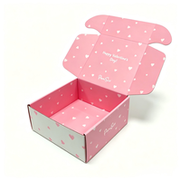 Boîte en papier à pois roses et blancs, impression personnalisée, boîte en papier rigide robuste, emballage cadeau pour parfums, cosmétiques, vêtements