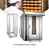 Équipement de boulangerie Four rotatif commercial à 16 plateaux Four à convection à air chaud pour la cuisson