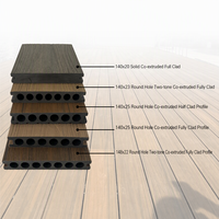 Planche de terrasse extérieure en composite WPC creux anti-UV et imperméable, en bois-plastique, pour jardin et terrasse