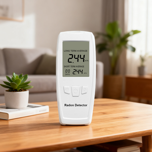 Monitor digital de radón de largo y corto plazo con batería recargable para analizar gases en el hogar y sótanos - Product Image 3